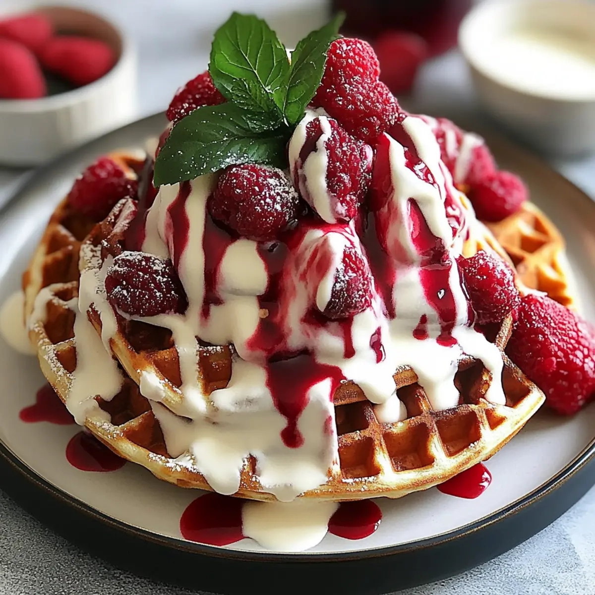 Red Velvet Marble Waffles