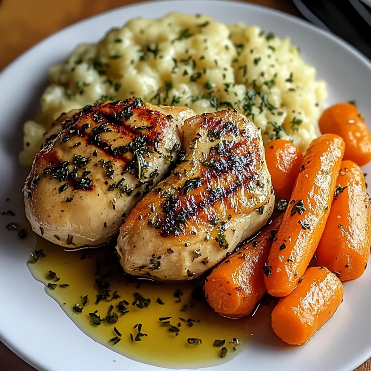 Garlic Herb Chicken & Carrot Plate