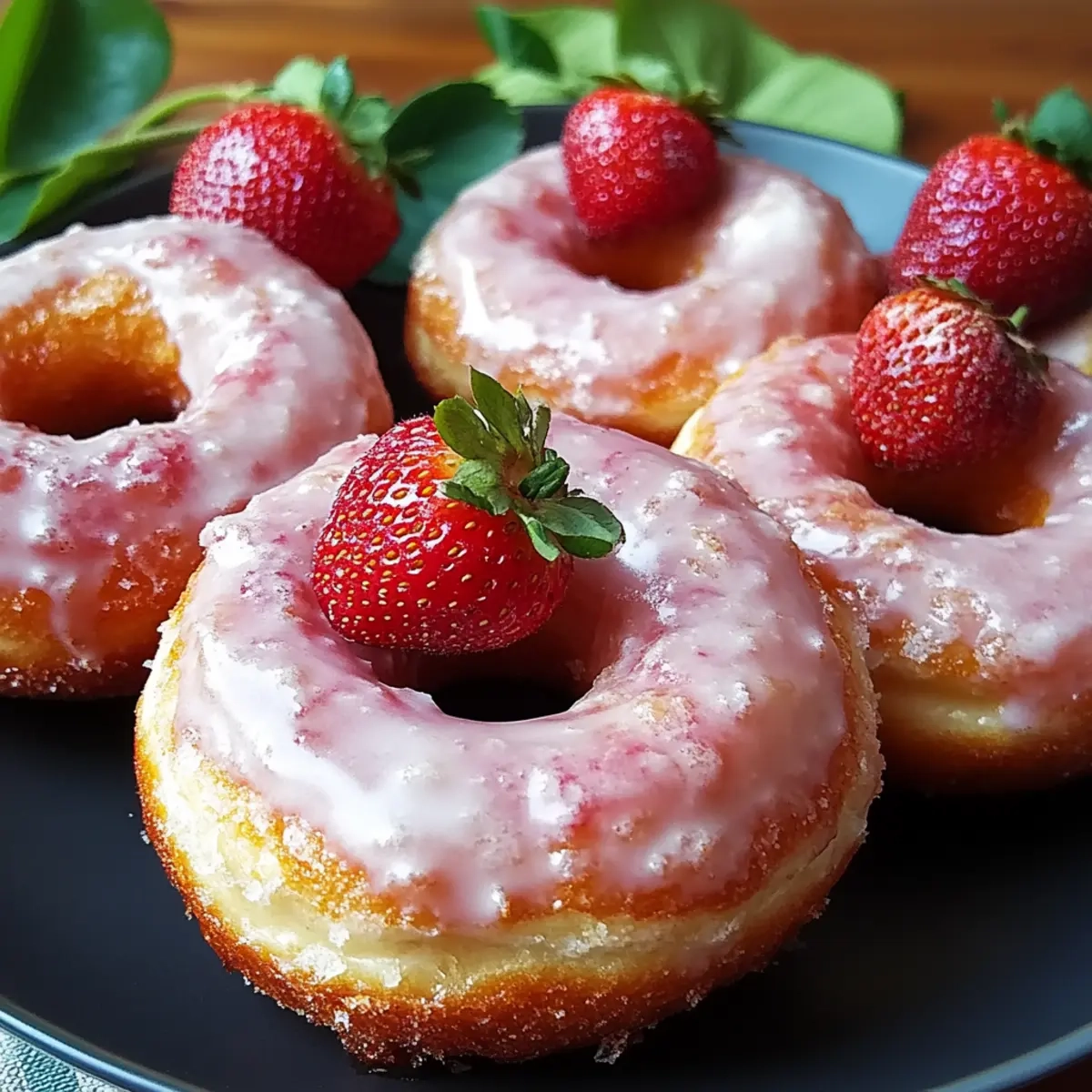Strawberry Buttermilk Doughnuts