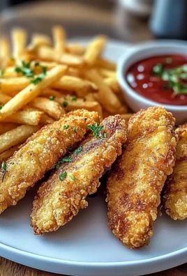 Crispy Chicken Tenders and Fries