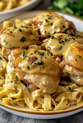 Slow Cooker Chicken Thighs and Noodles