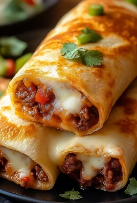 Beef and Cheese Chimichangas