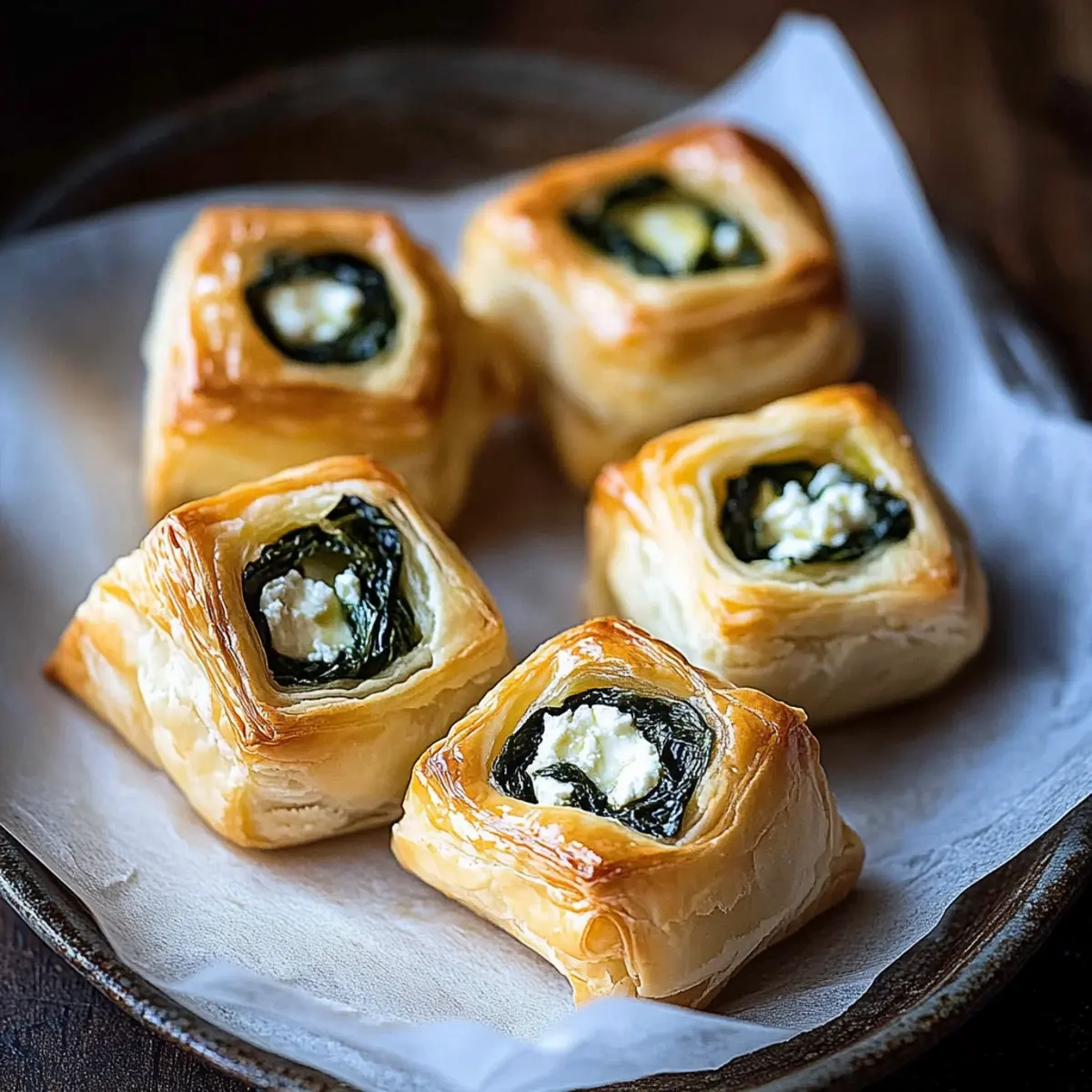 Ricotta and Spinach Puff Pastry Bites