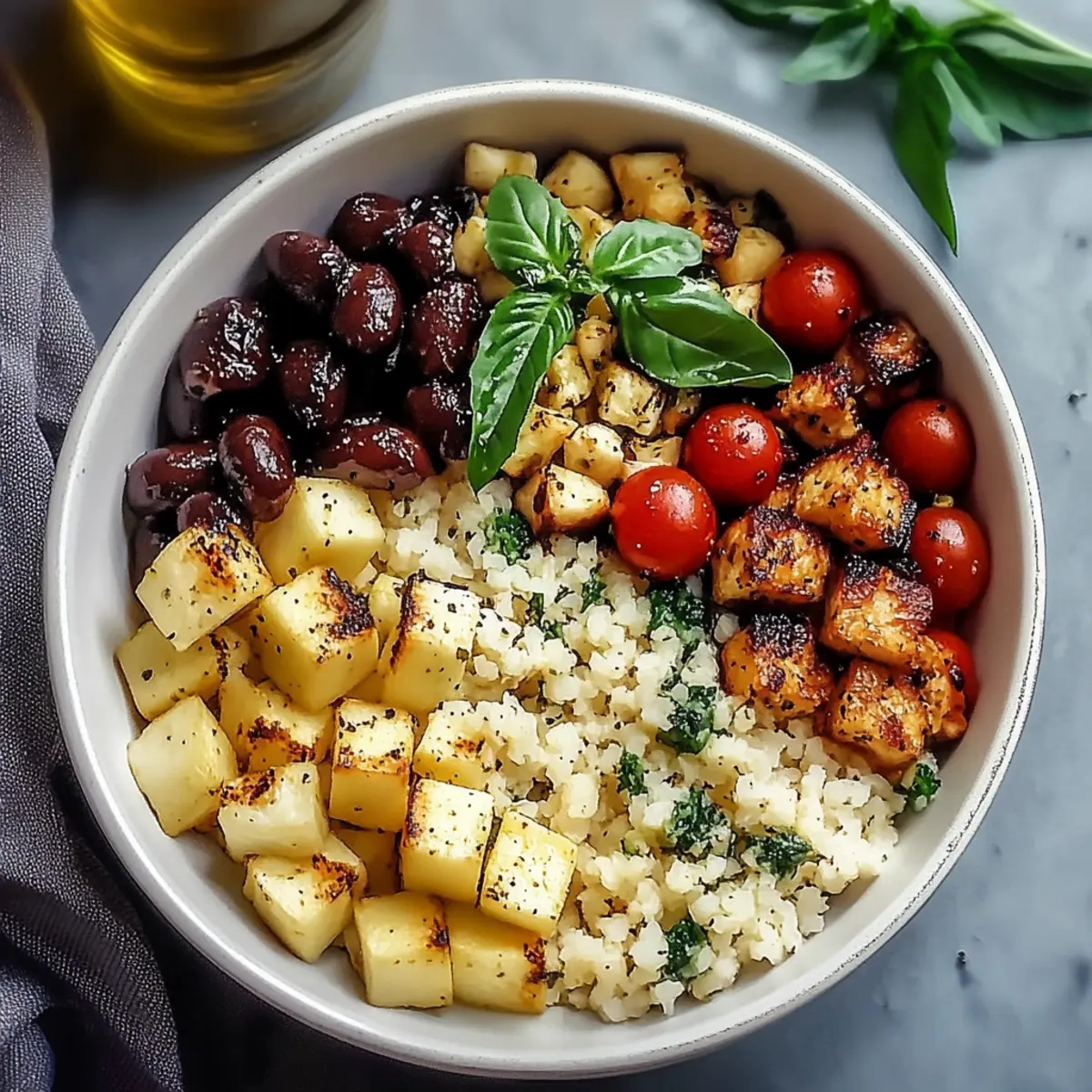 Mediterranean Cauliflower Rice Bowl