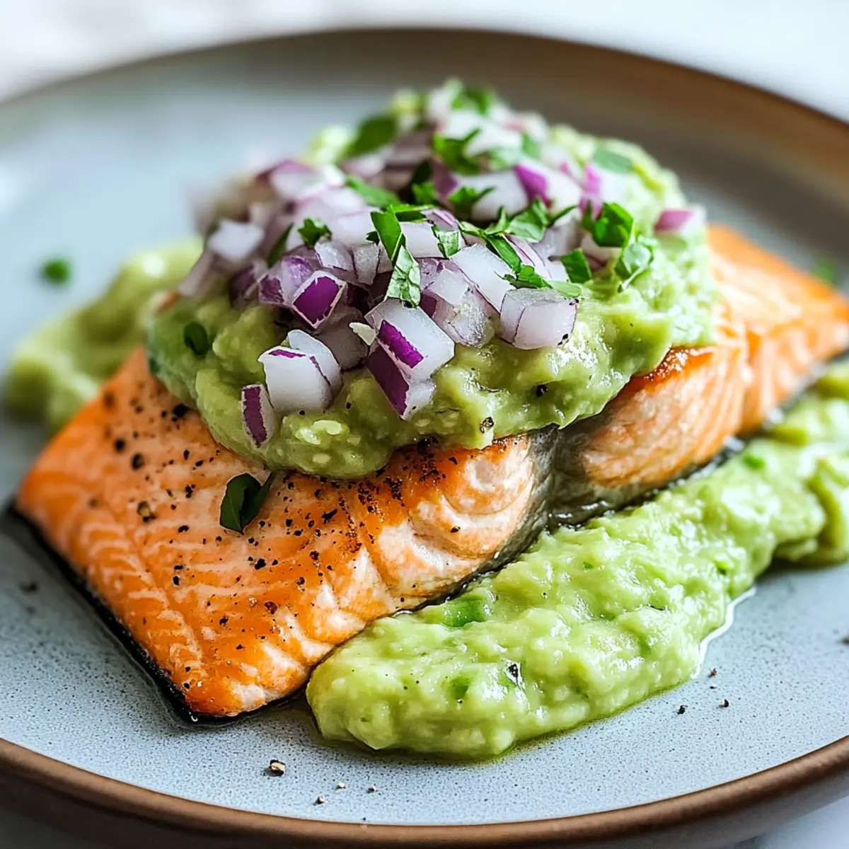 Salmon with Avocado Mash