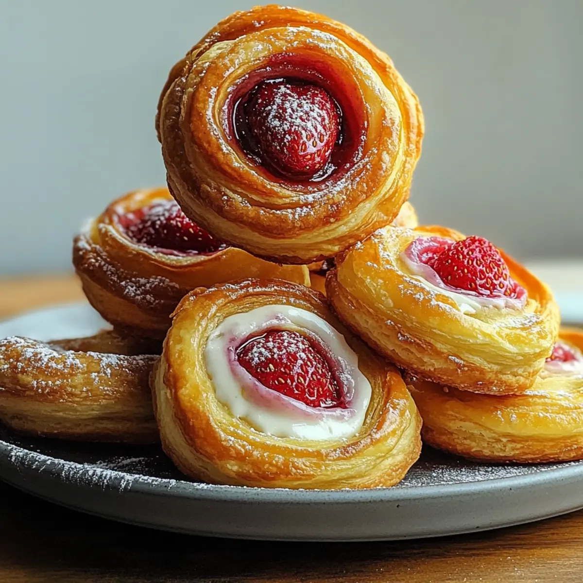 Mini Strawberry Palmiers