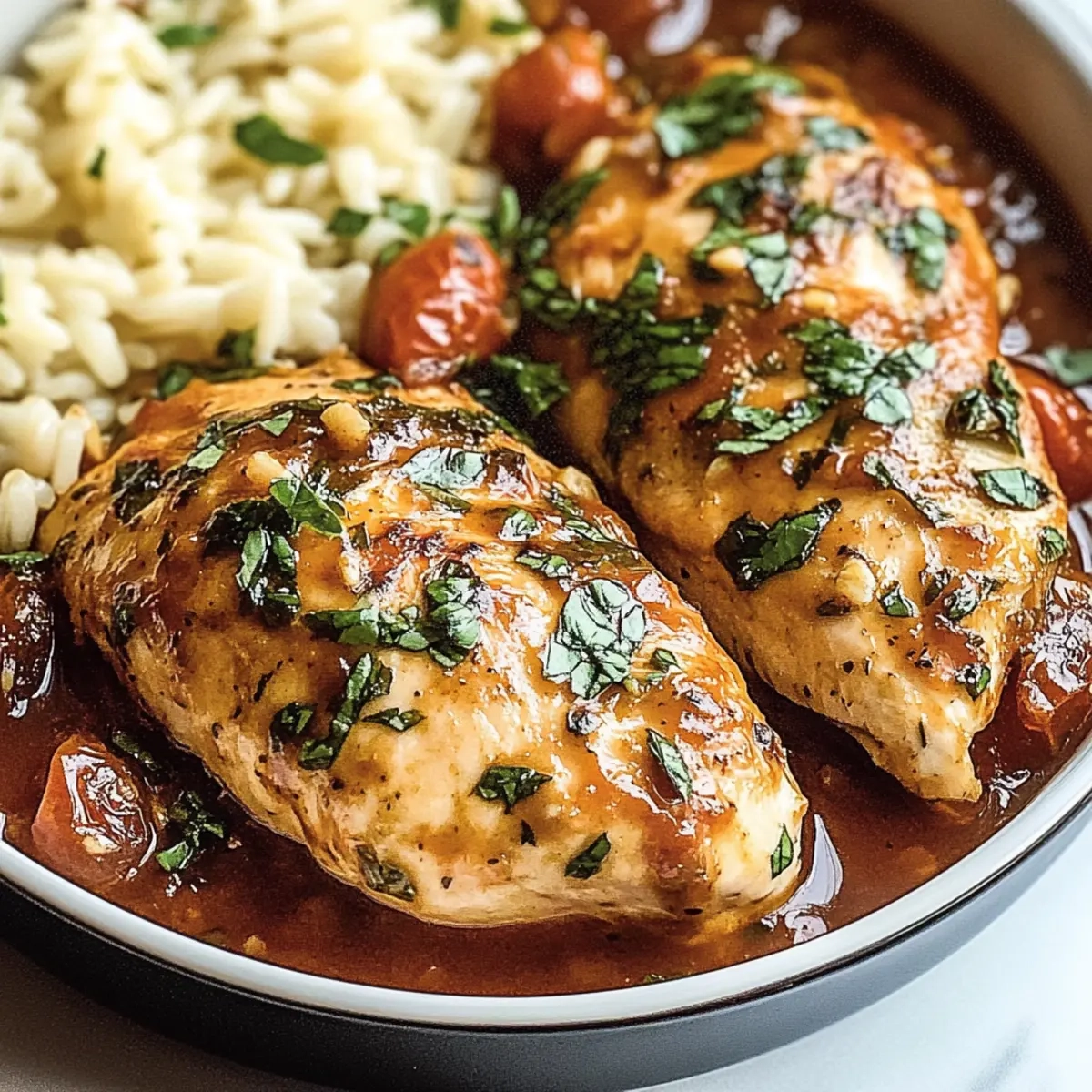 Baked Tomato Basil Chicken