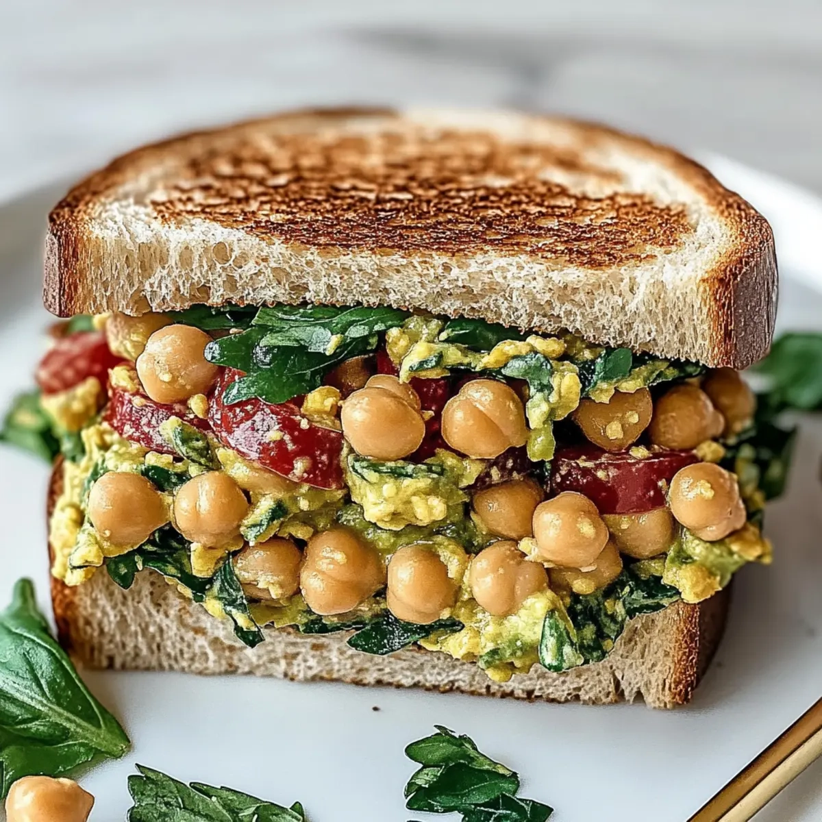 Mediterranean Chickpea Salad Sandwich
