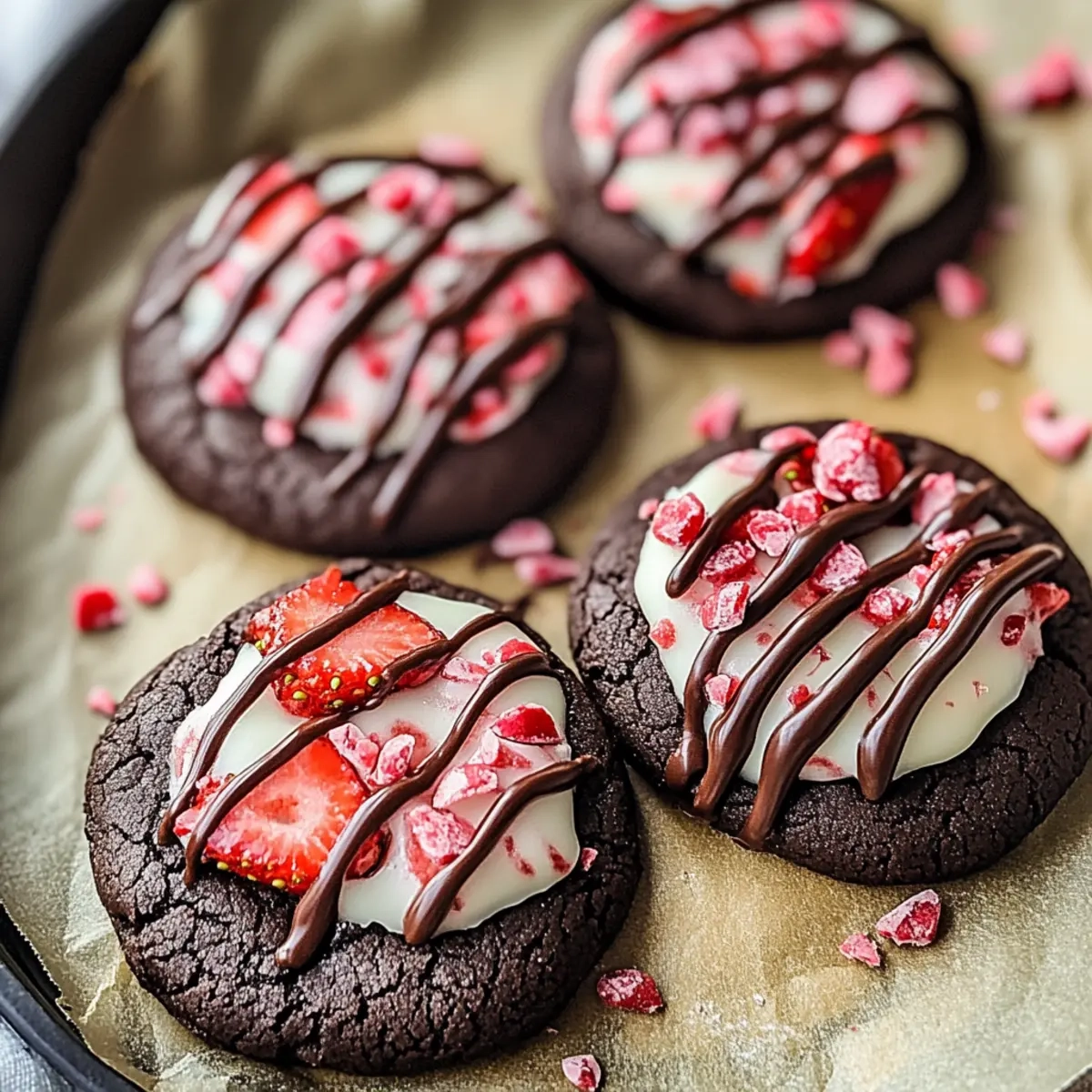 Chocolate Covered Strawberry Cookies