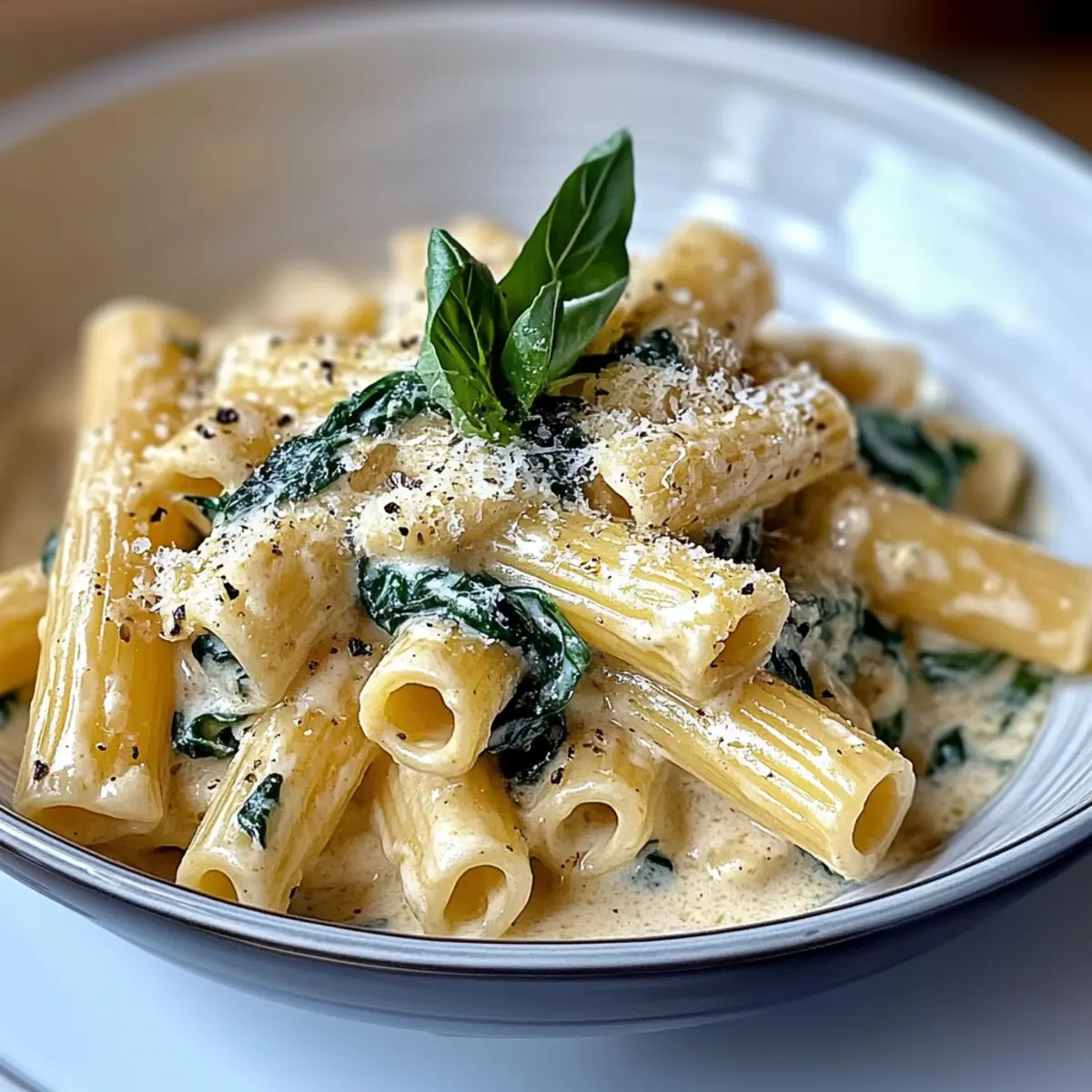 Spinach Rigatoni