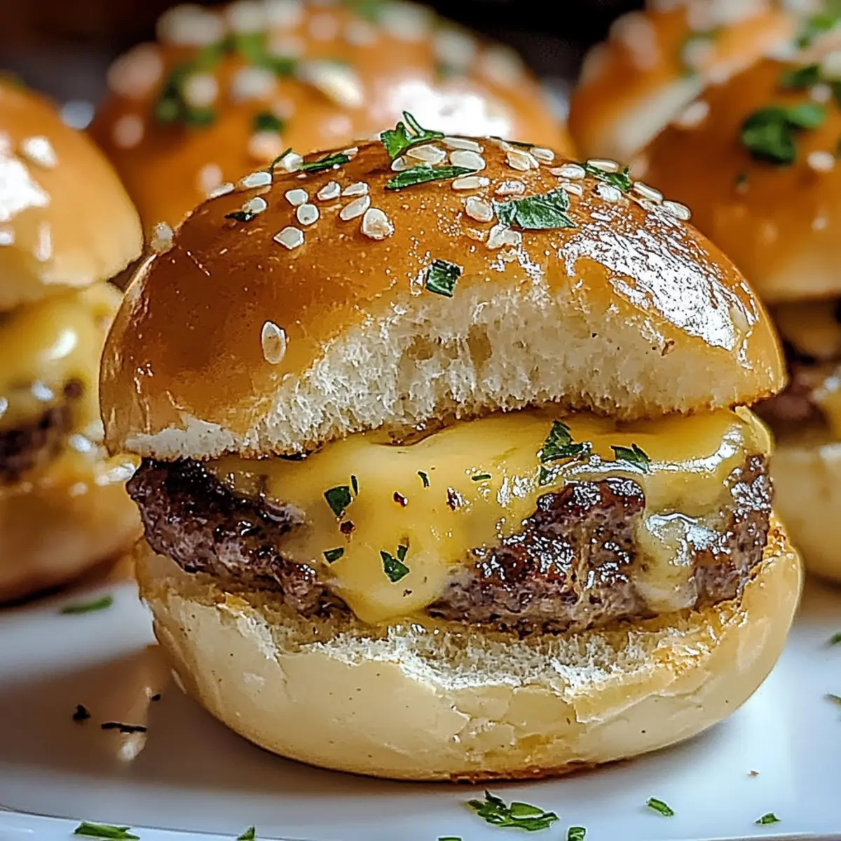 Garlic Parmesan Cheeseburger Bombs