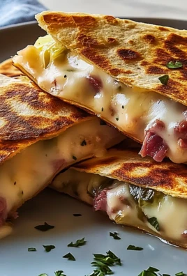 Corned Beef & Cabbage Cheese Quesadillas