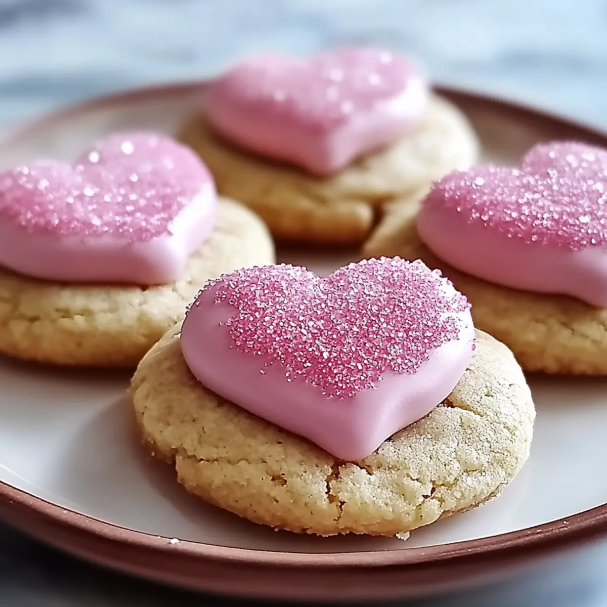 Valentine Pink Kiss Cookies