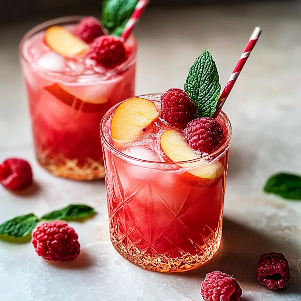 Valentine Apple and Raspberry Mocktail