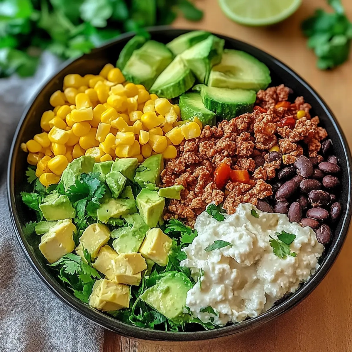 Mexican Turkey Taco Salad Bowls